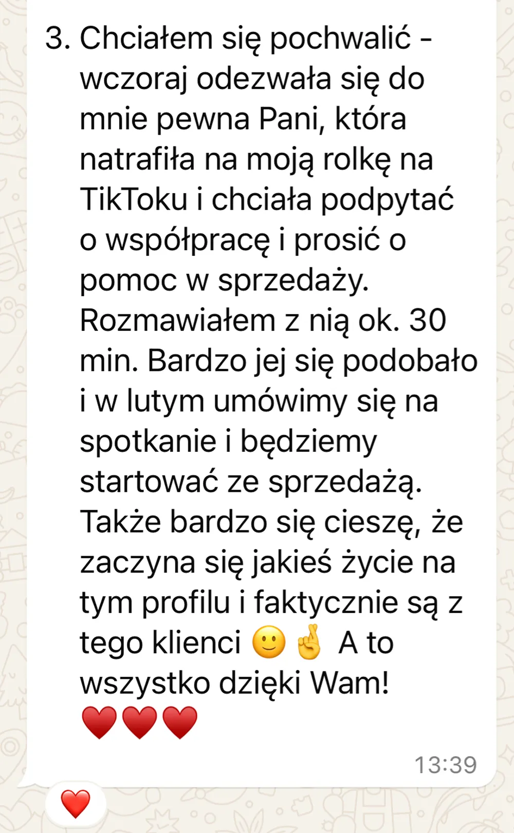 Opinia klienta